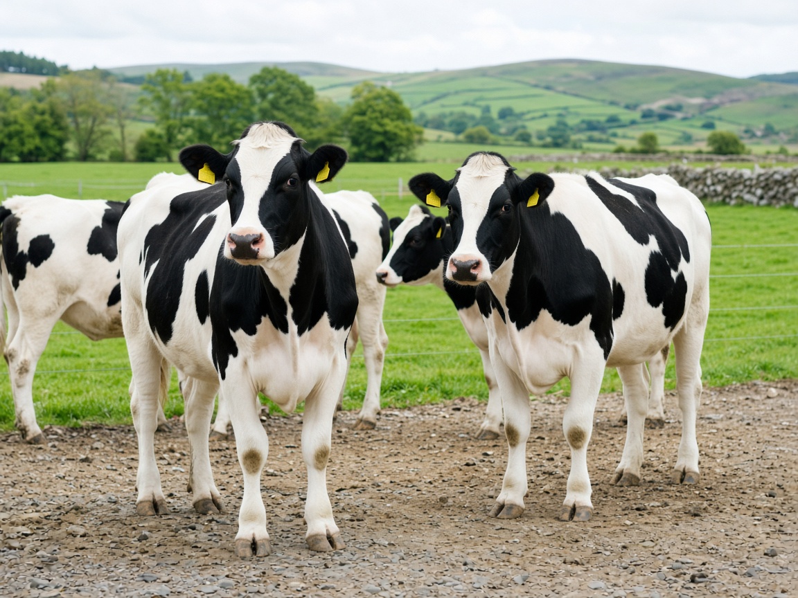 Dairy cattle in a field